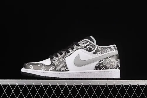 All categories Air Jordan Jordan series basketball shoes Air Jordan 1 Low Air Jordan 1 Low AJ1 Joe 1 painted hand-painted cashew flower low-top cultural basketball shoes 553558-040